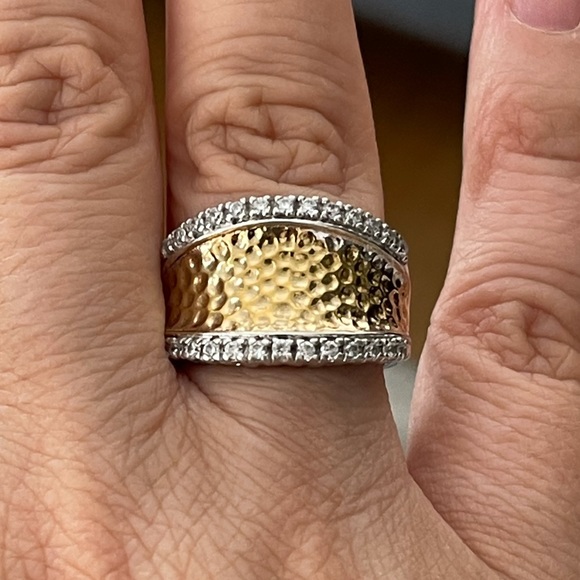 Joseph Esposito cz gold plated solid sterling ring - Picture 5 of 8